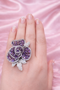Amethyst Bloom Statement Ring