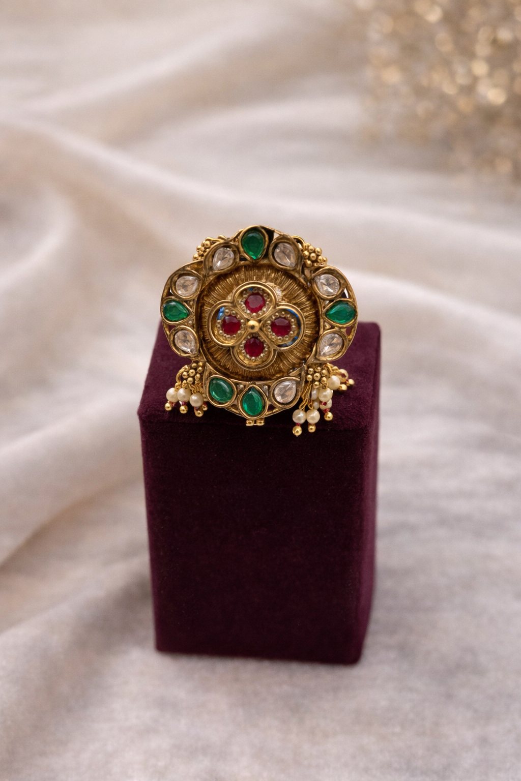 Royal Heritage Polki Statement Ring