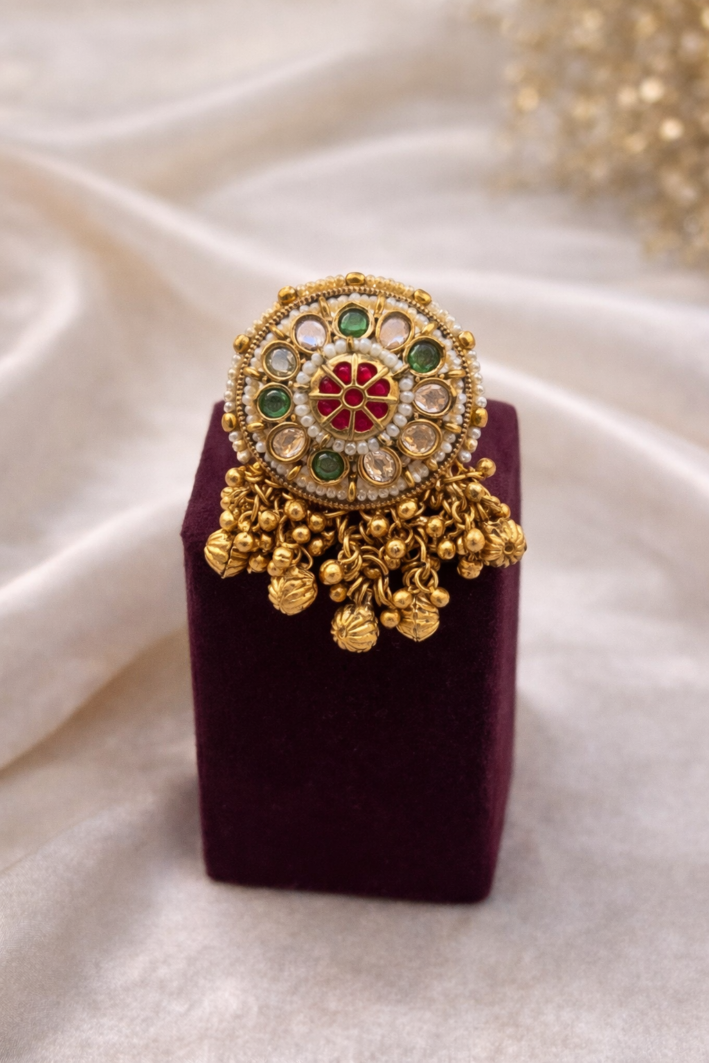 Royal Jadau Polki Statement Ring