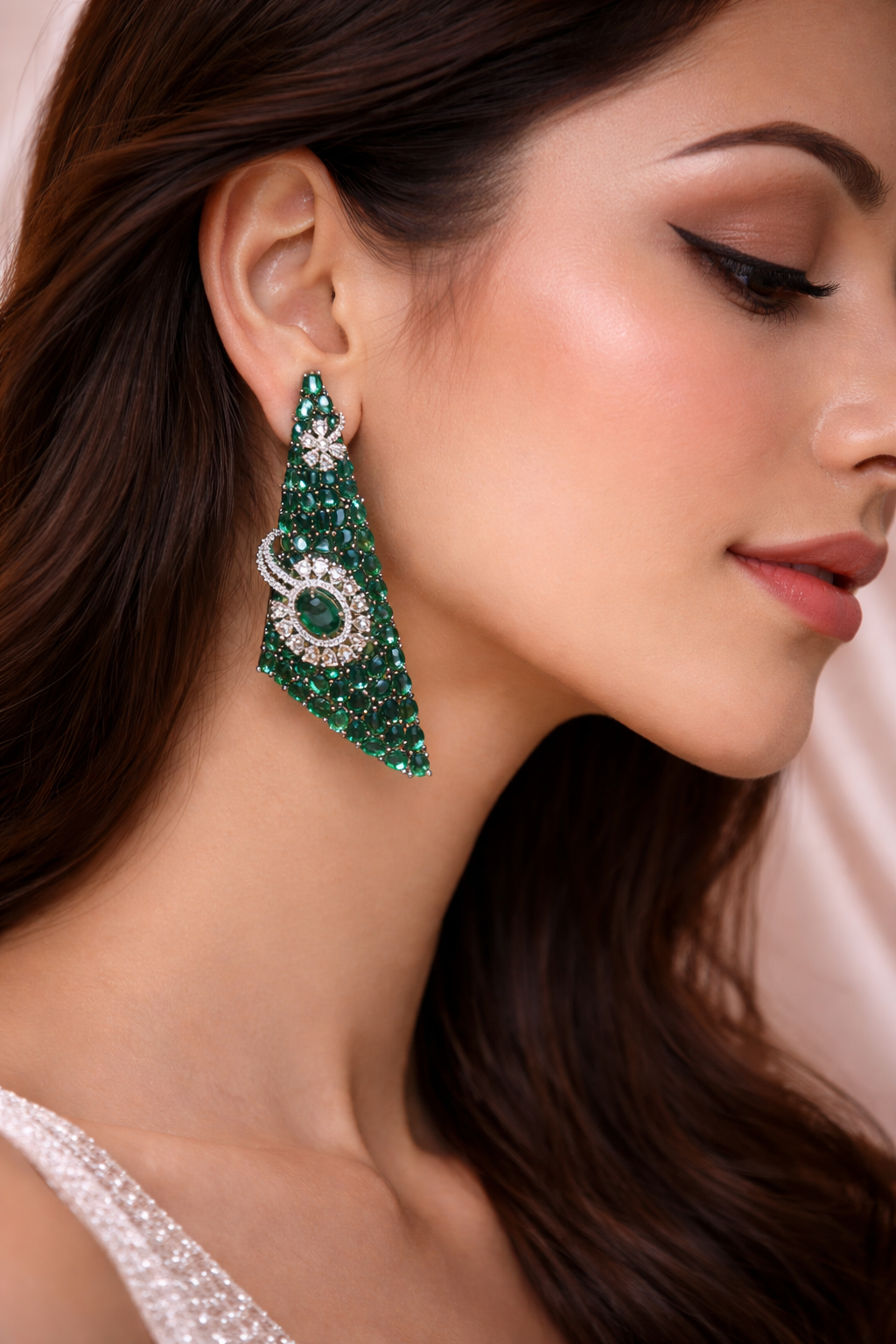Emerald Radiance Statement Earrings