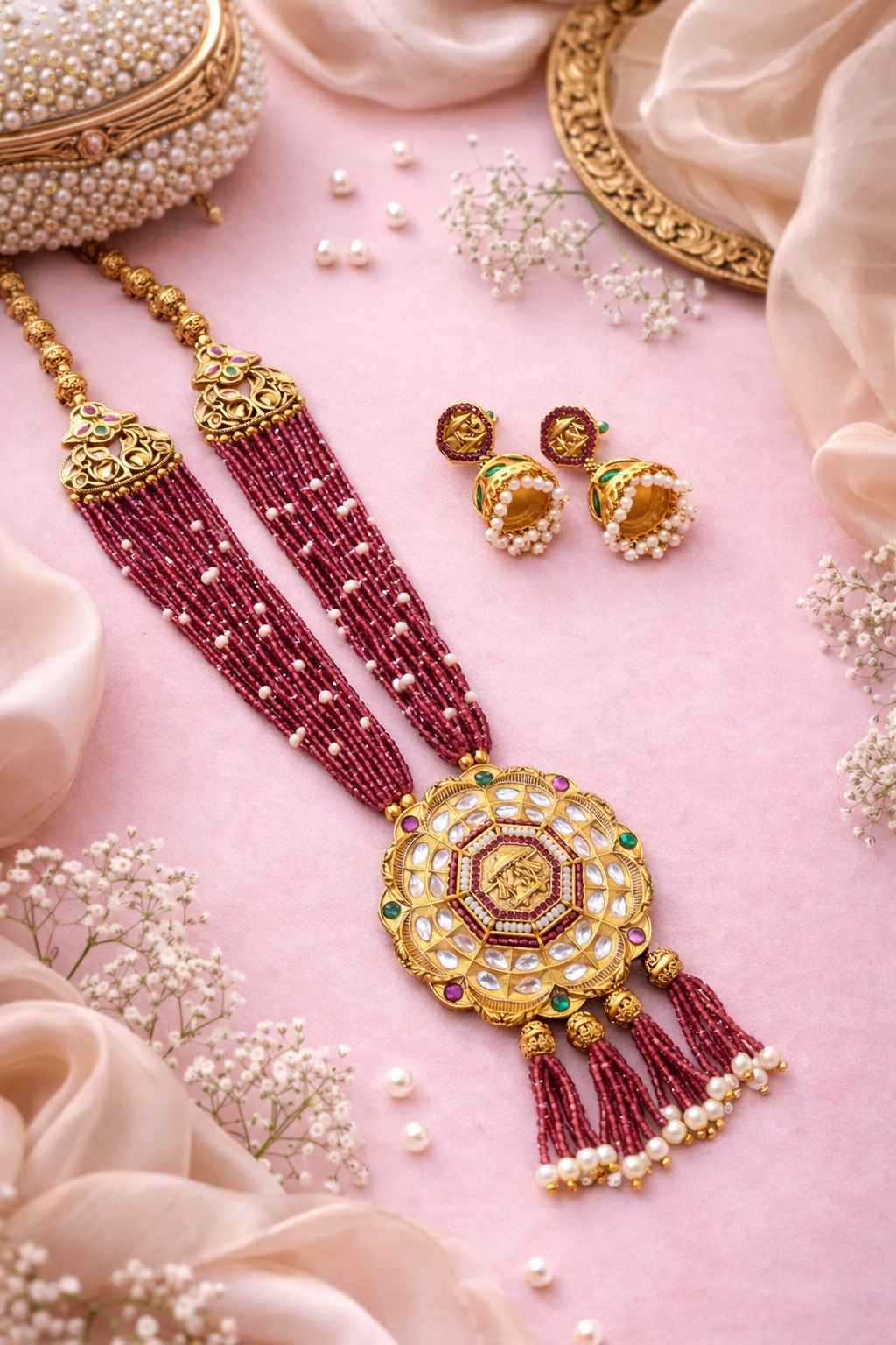 Exquisite Heritage Beaded Necklace Set